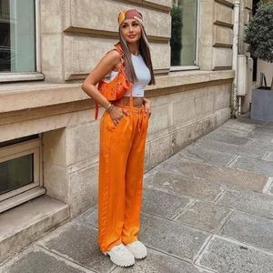 zara satin trousers worn 1-2x